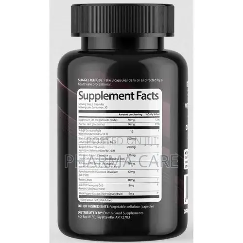 Shilajit,black Seed, Ashwagandha & Sea Moss 90 Capsules
