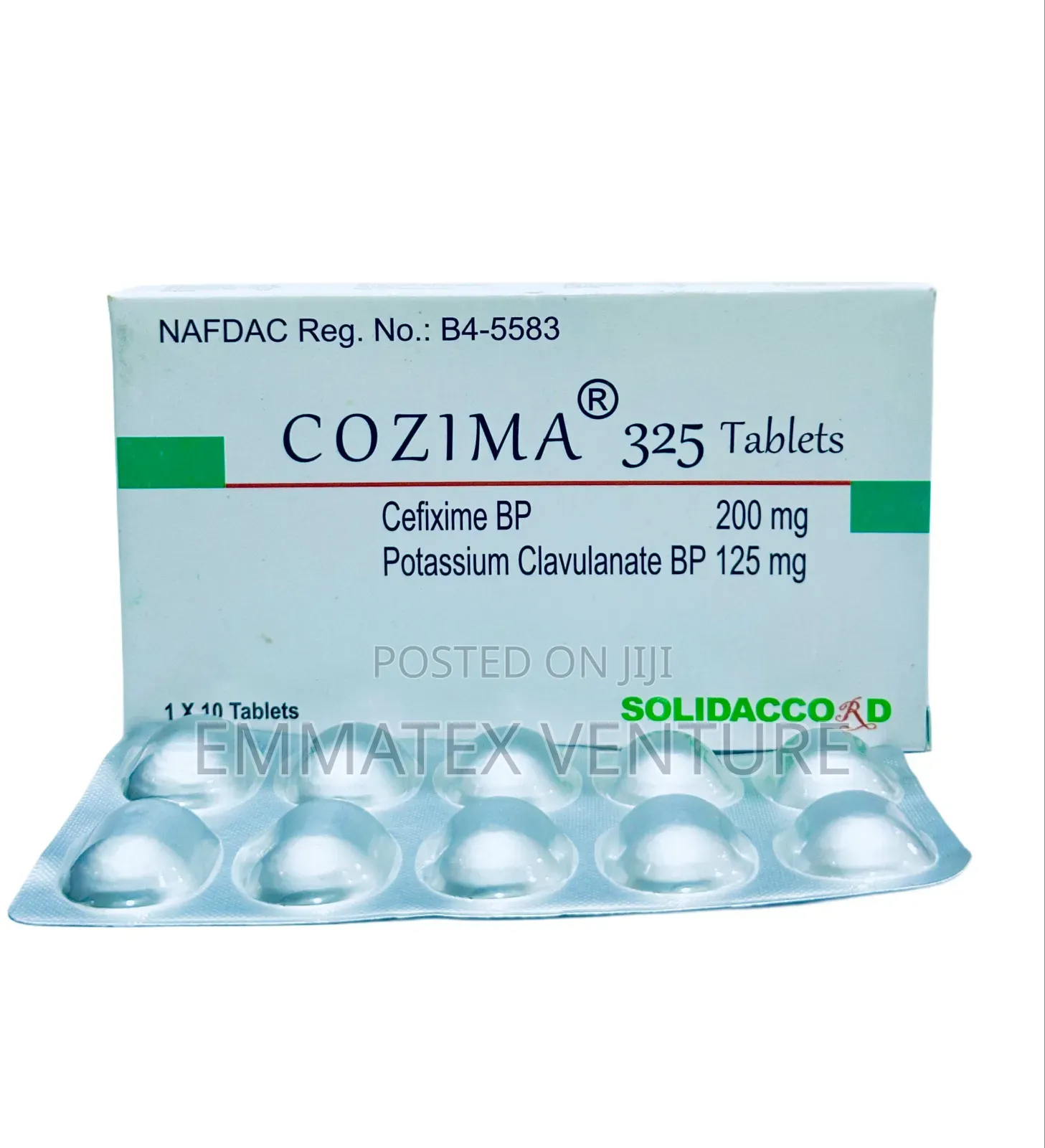 Cozima 325mg Tablet (Cefixime & Clavulanic Acid) X10