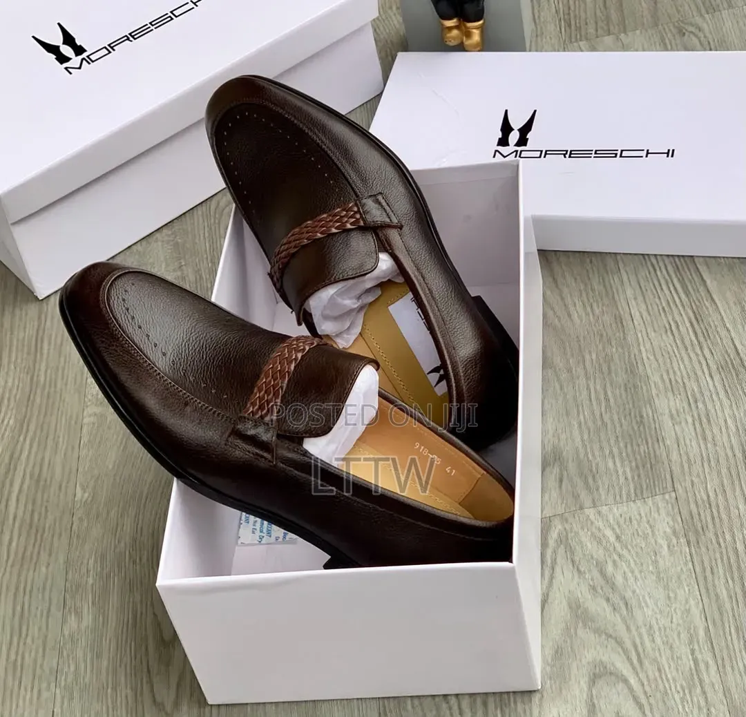 MORESCHI Men’s Loafers | Premium Leather Look | Luxury Slip-on Shoes