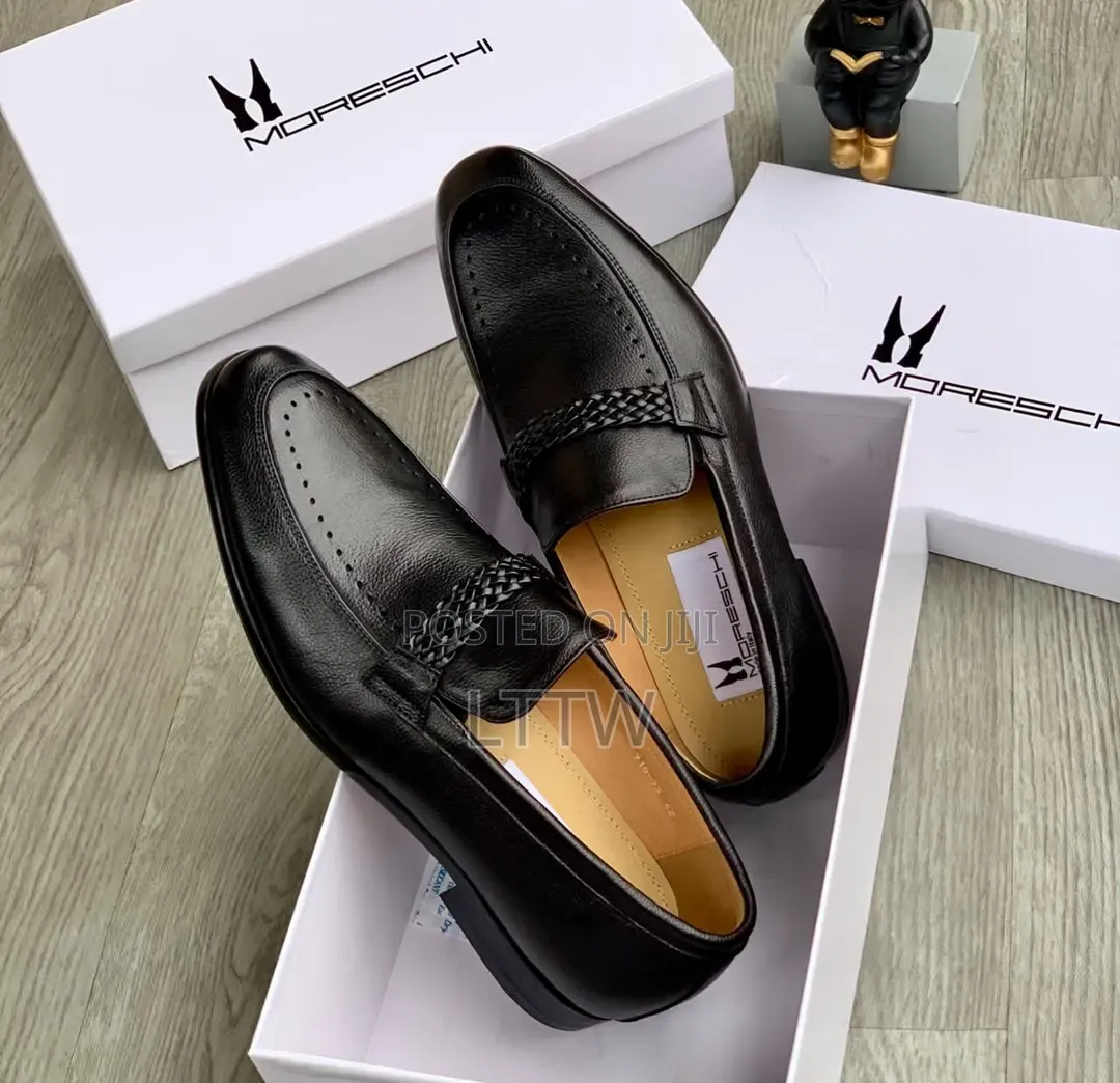 MORESCHI Men’s Loafers | Premium Leather Look | Luxury Slip-on Shoes
