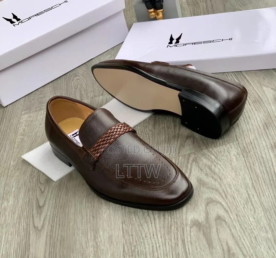 MORESCHI Men’s Loafers | Premium Leather Look | Luxury Slip-on Shoes