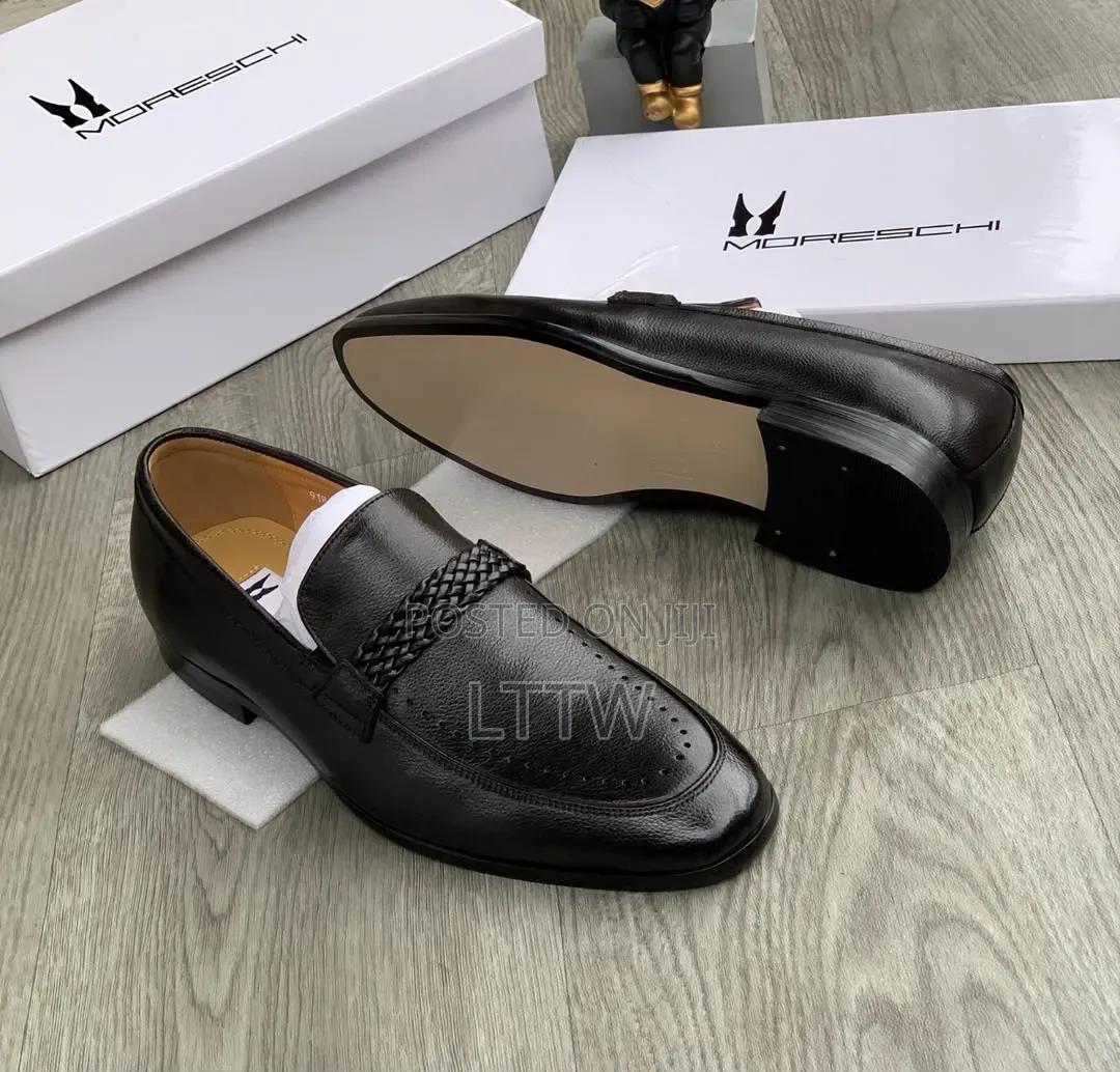 MORESCHI Men’s Loafers | Premium Leather Look | Luxury Slip-on Shoes