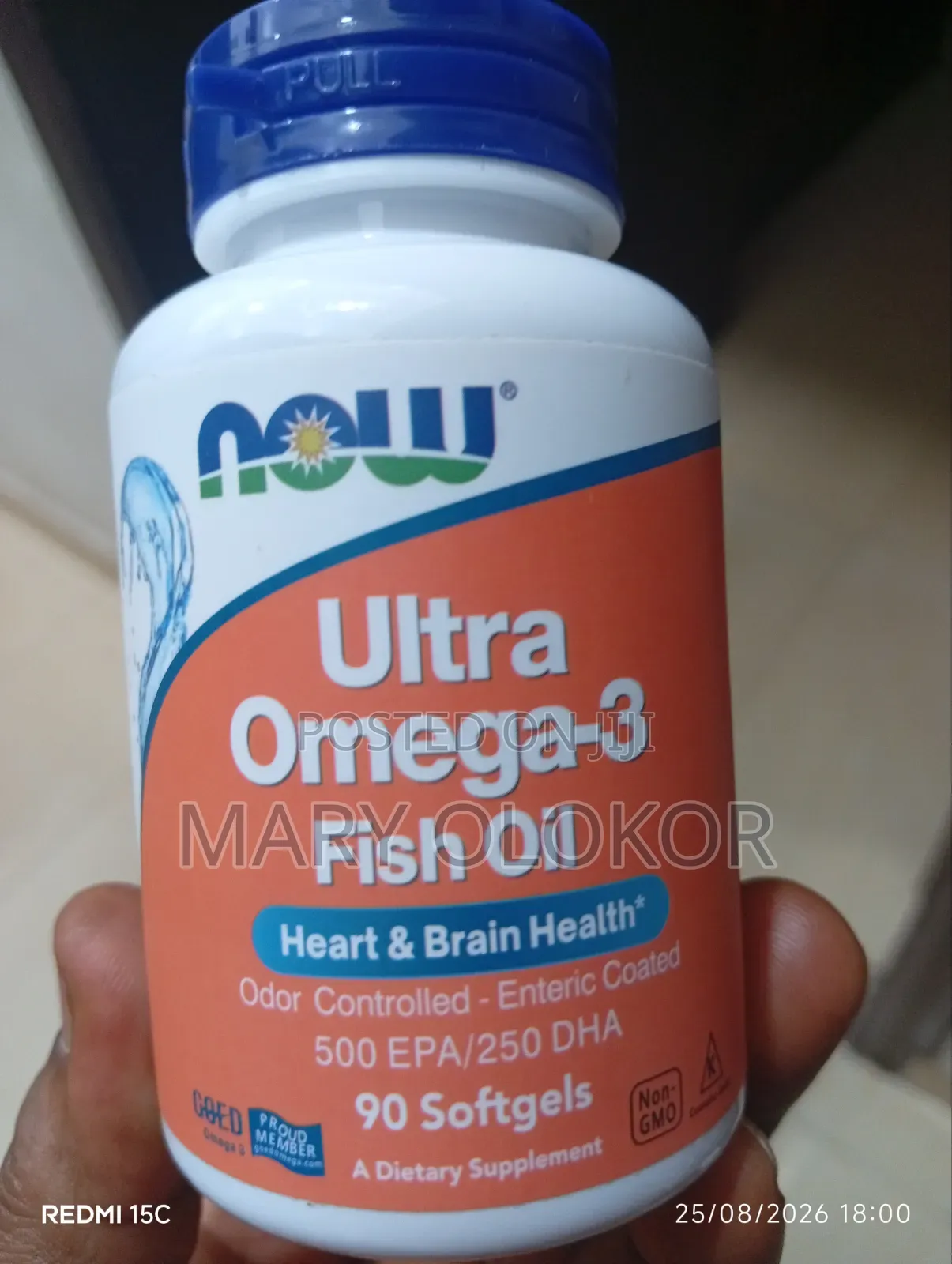 Now Ultra Omega-3 Fish Oil (Heart & Brain Health) 90 Softgels