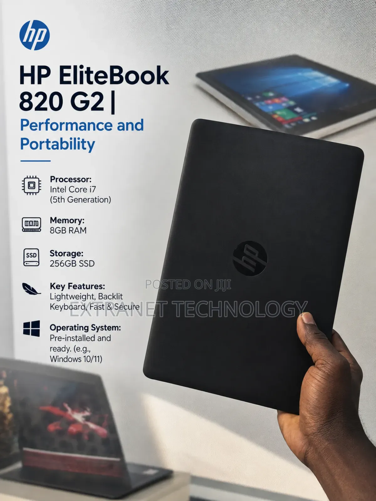 Laptop HP EliteBook 820 G2 8GB Intel Core i7 SSD 256GB