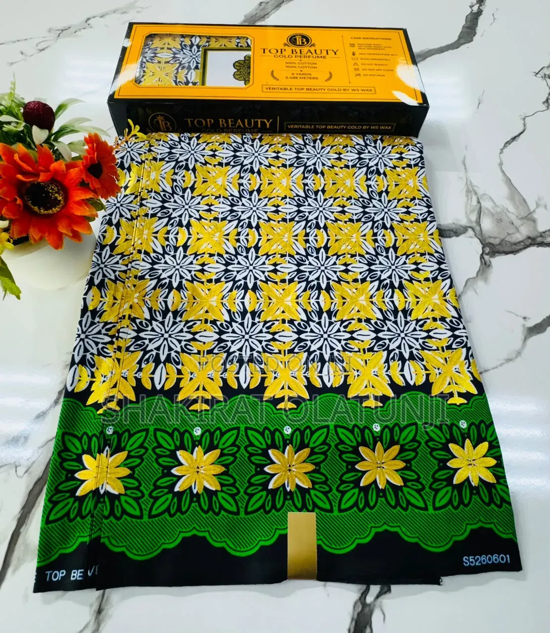 Premium Holland Gold Ankara Fabric 30,000/6 Yards