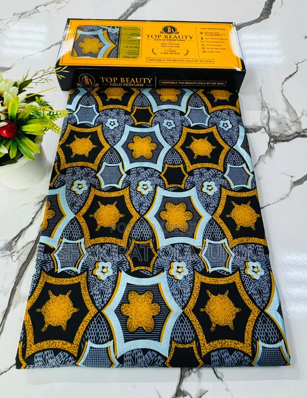 Premium Holland Gold Ankara Fabric 30,000/6 Yards