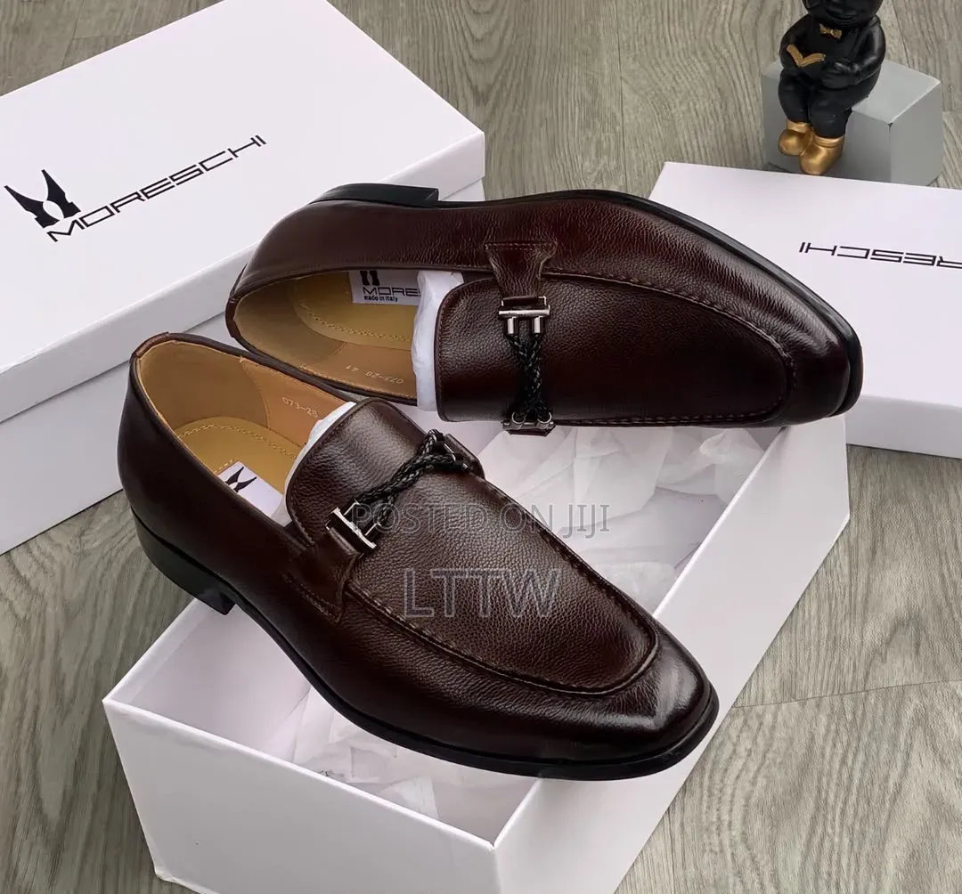 MORESCHI Men’s Loafers | Premium Leather Look | Luxury Slip-on Shoes
