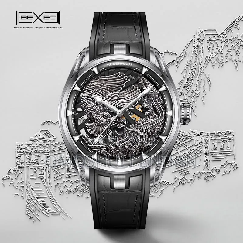 Bexei  Mechanical Rubber / Leather Watch