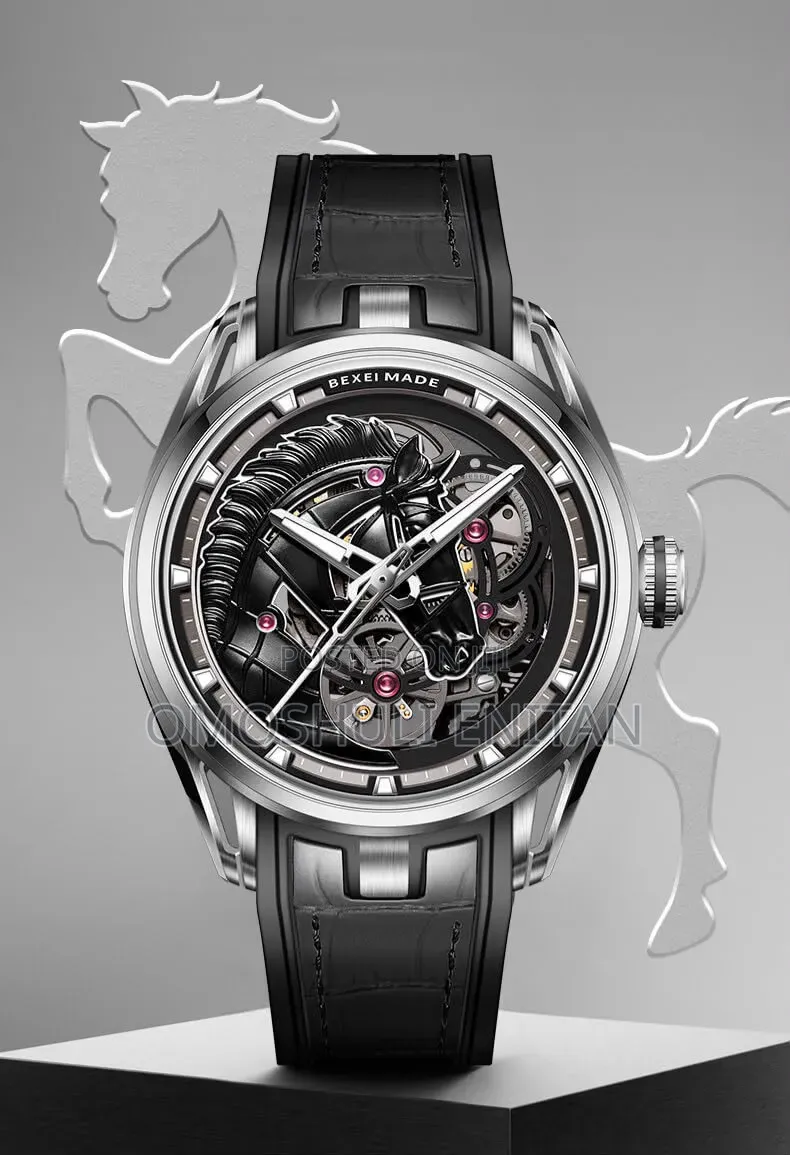 Bexei  Mechanical Rubber / Leather Watch
