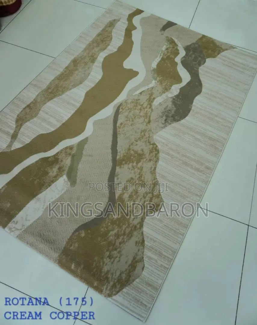 7x10fts Brown&cream Turkish Center Rugs