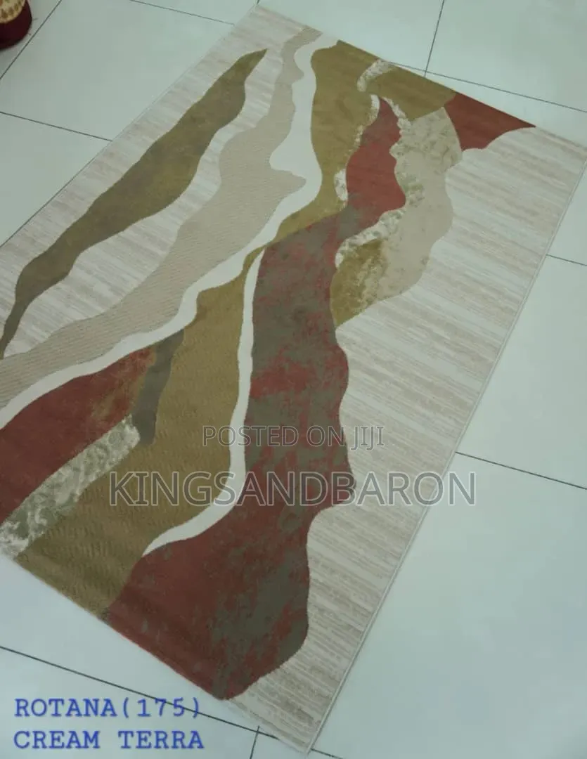 7x10fts Brown&cream Turkish Center Rugs