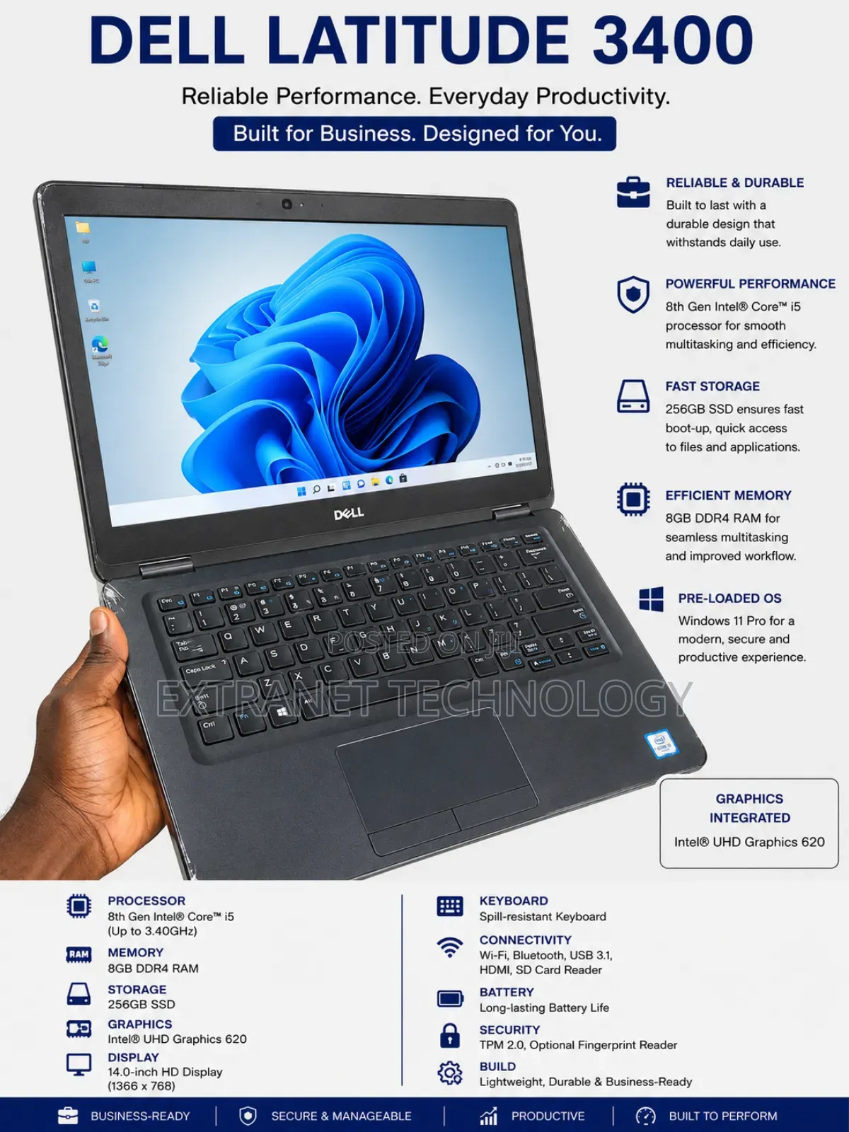 Laptop Dell Latitude 3400 8GB Intel Core i5 SSD 256GB