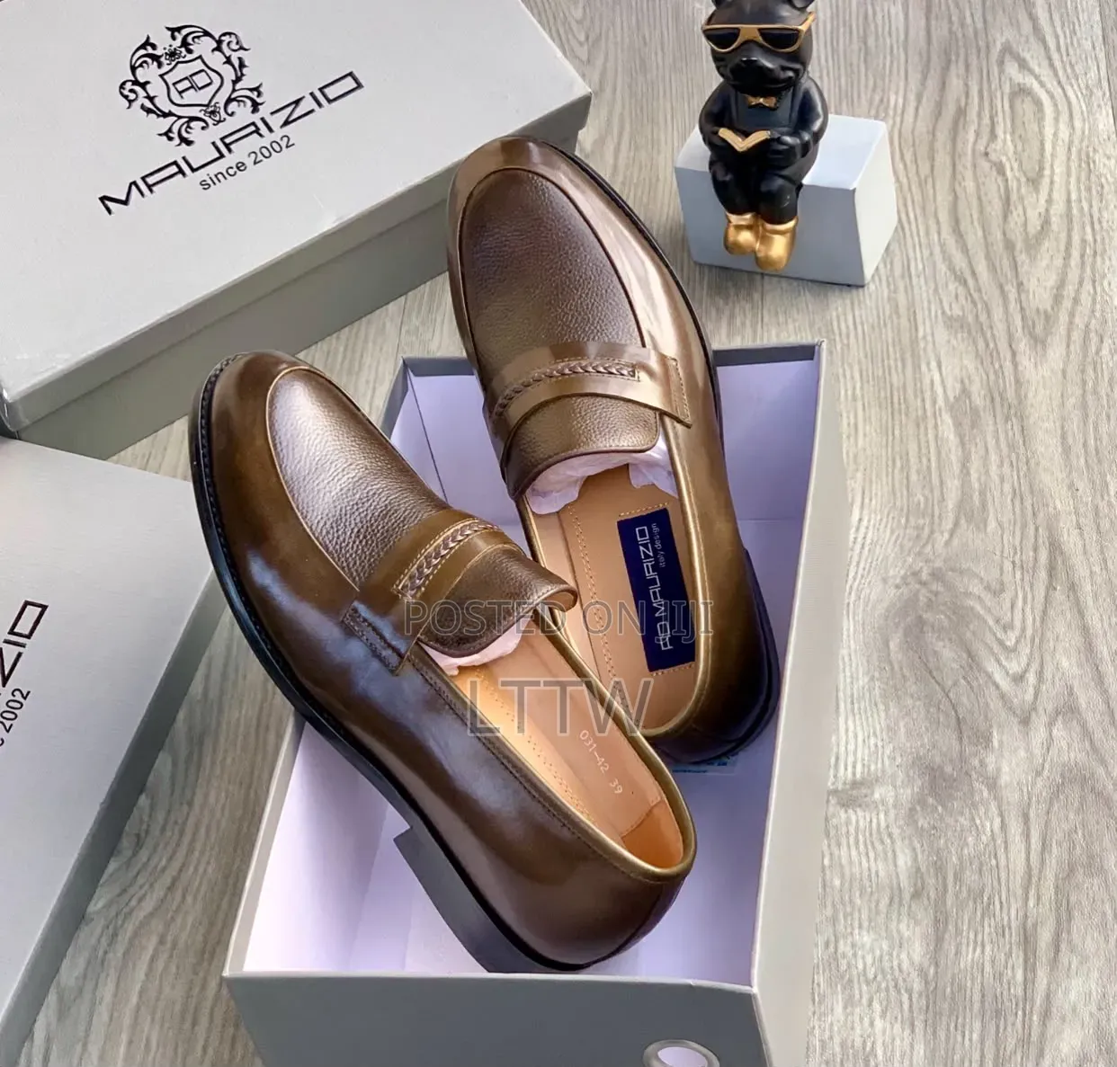 MAUZZI Men’s Loafers Premium Luxury Design Black & Cream  Since 2002
