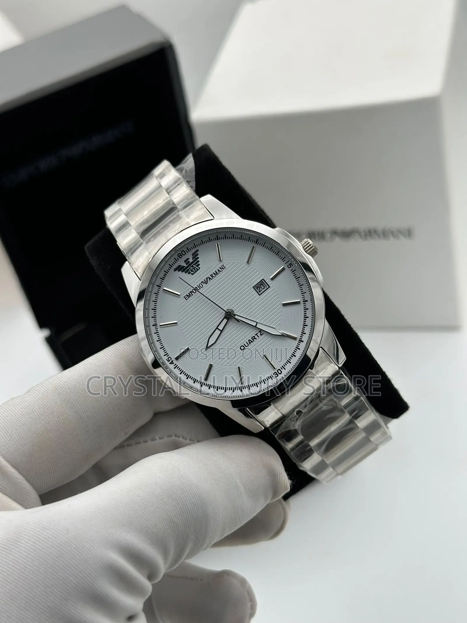 Emporio Armani Quality Men Chain Strap Wristwatch