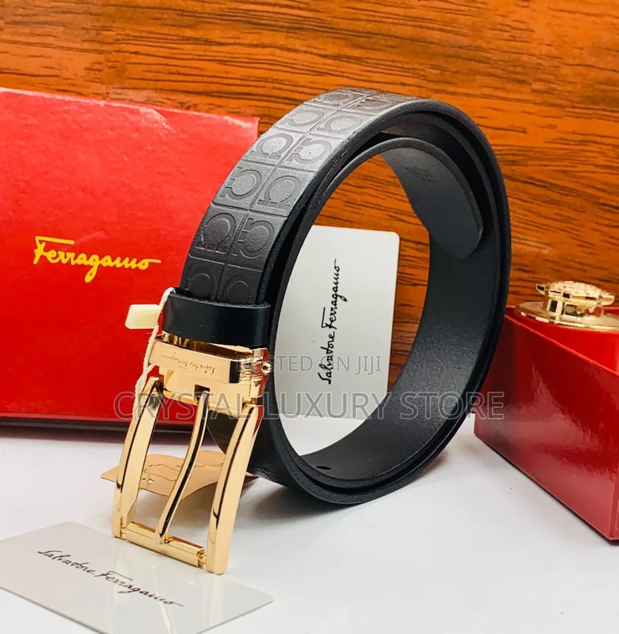 Salvatore Ferragamo Quality Luxury Men Genuine Leather Belt