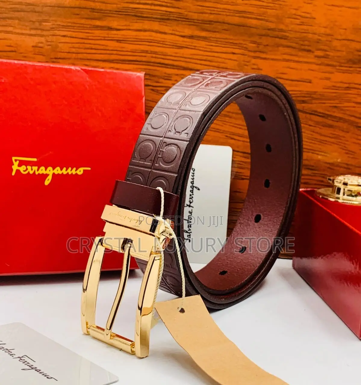 Salvatore Ferragamo Quality Luxury Men Genuine Leather Belt