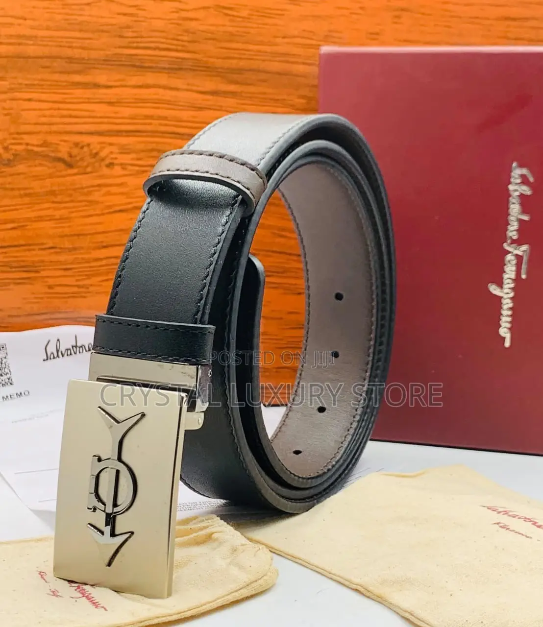 Salvatore Ferragamo Quality Luxury Men Genuine Belt