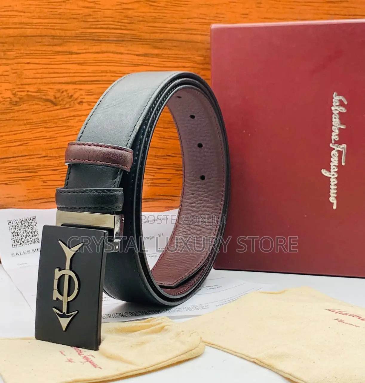 Salvatore Ferragamo Quality Luxury Men Genuine Belt