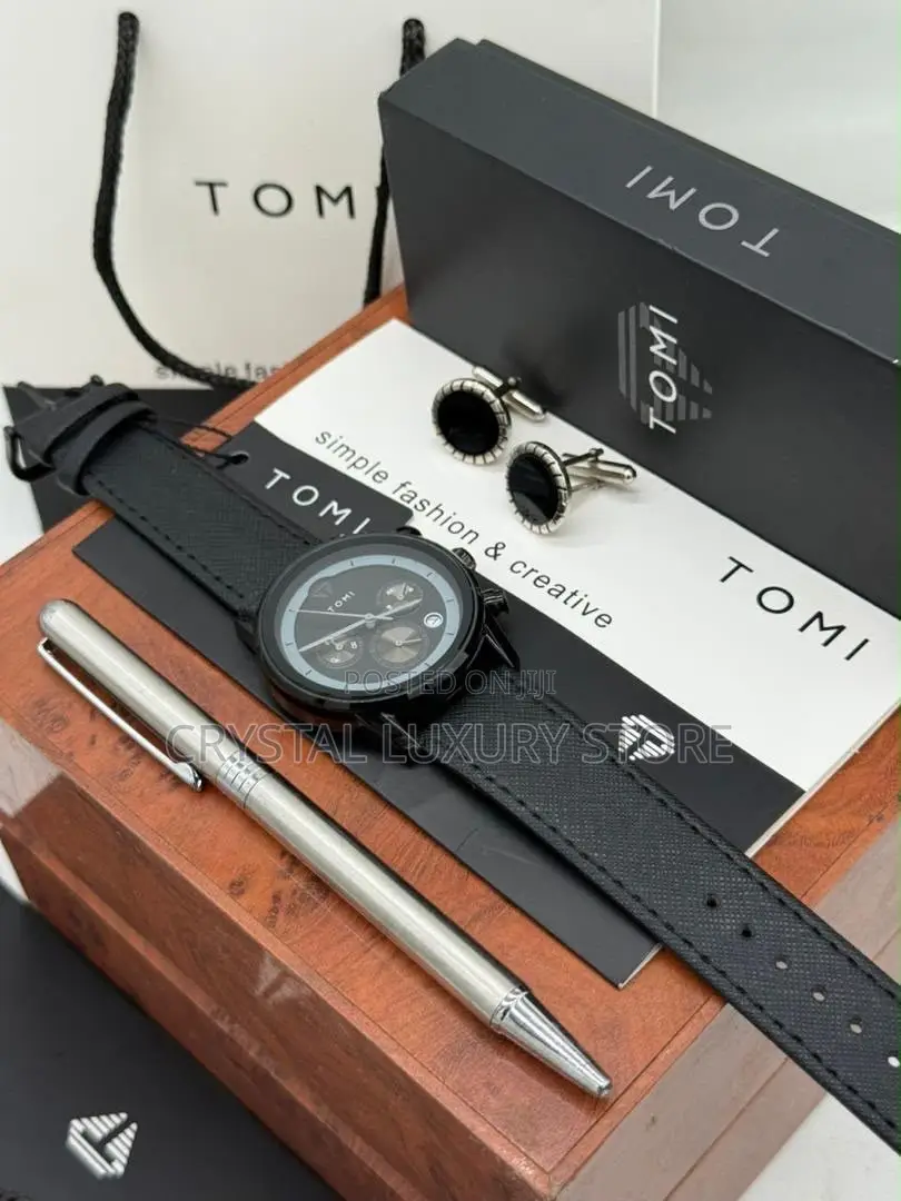 Tomi Quality Men Genuine Leather Wristwatch