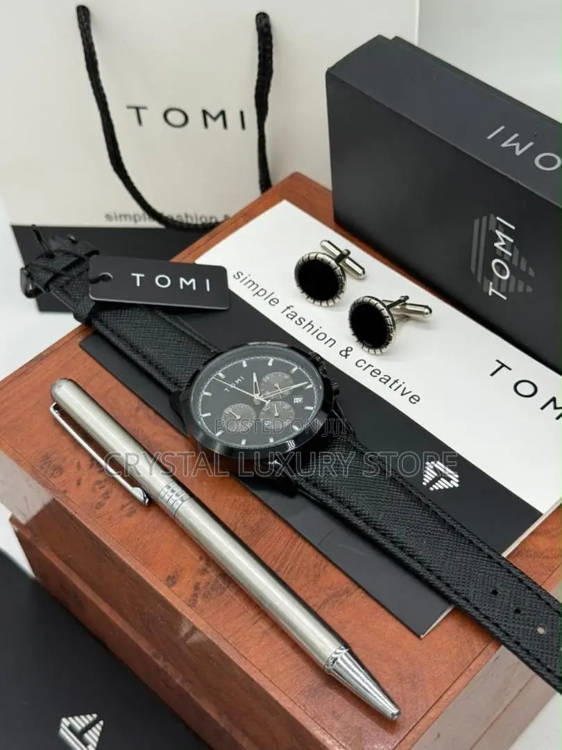 Tomi Quality Men Genuine Leather Wristwatch