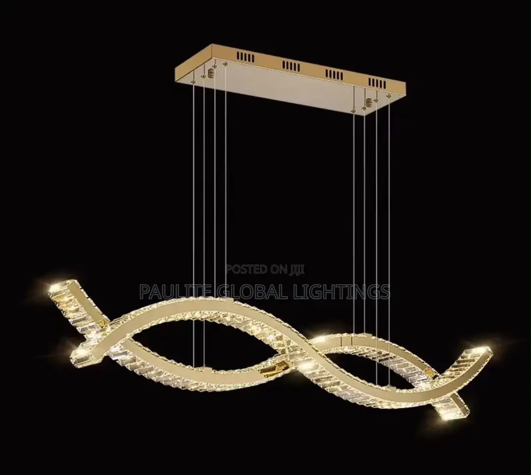 Nordic Crystal Modern Gold Chandelier Long Strip Acrylic Chandelier