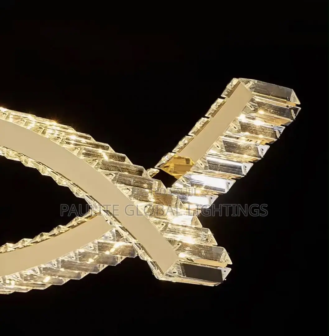 Nordic Crystal Modern Gold Chandelier Long Strip Acrylic Chandelier