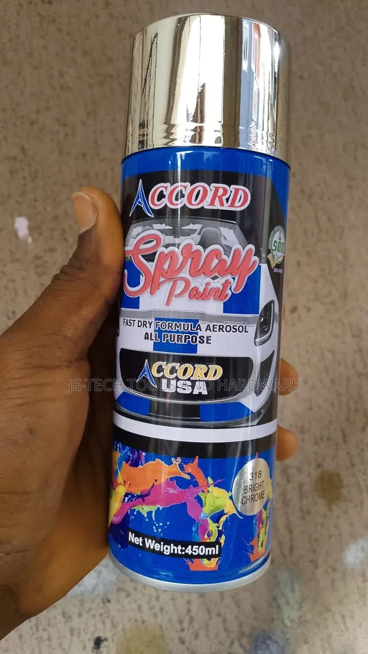 Accord All-Purpose Spray Paint 318 Bright Chrome