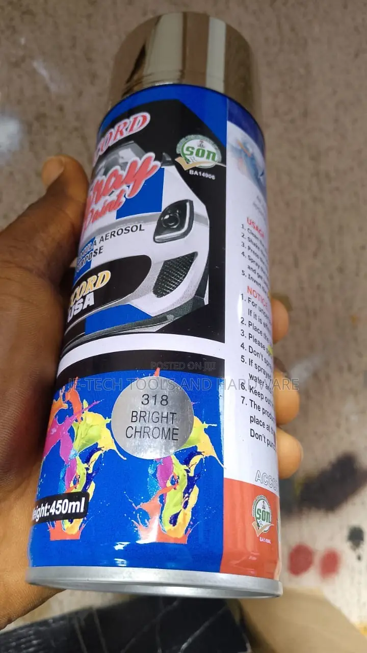 Accord All-Purpose Spray Paint 318 Bright Chrome