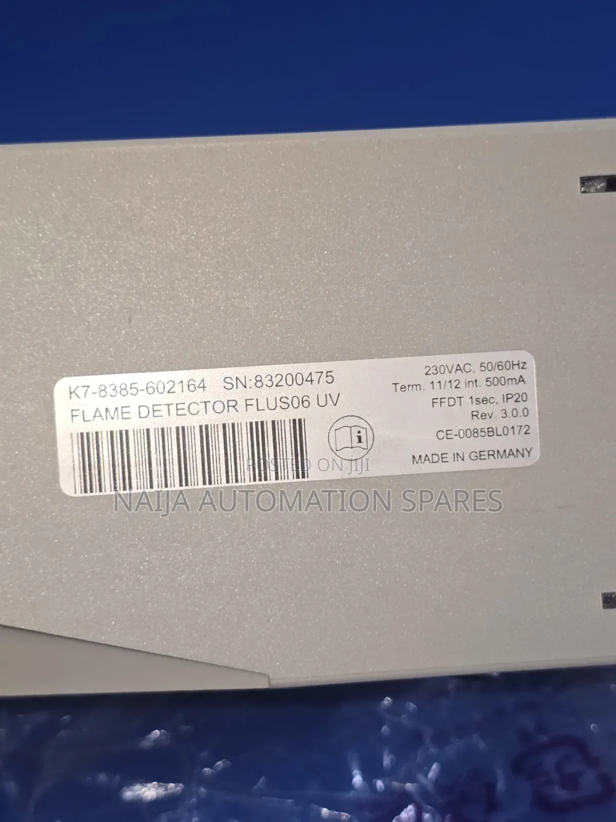Seavis Saacke | Flus 06 Uv | Based Flame Detector | K7-8385-602164