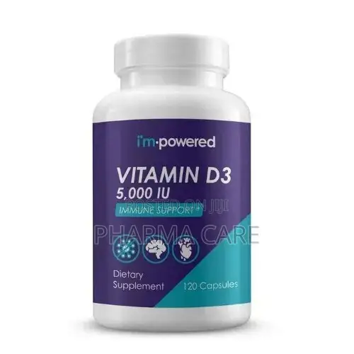 High Potency Vitamin D3 5,000 Iu -120 Capsules