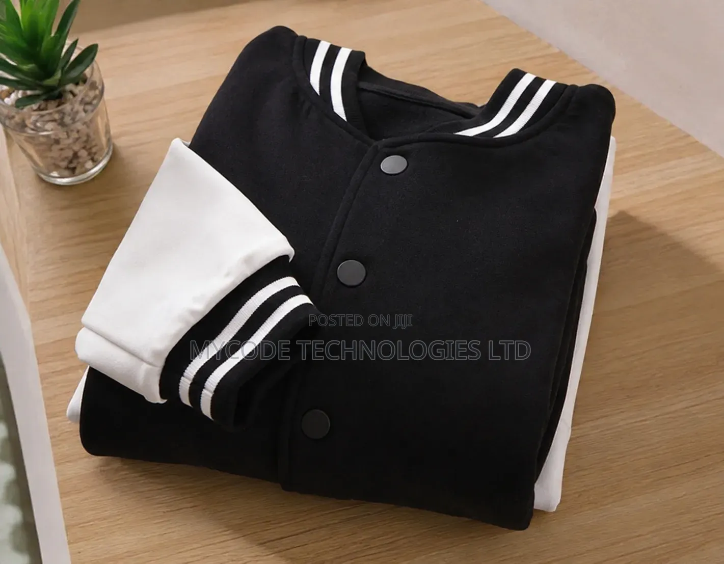 Unisex Varsity Jacket | Black & White Bomber Jacket