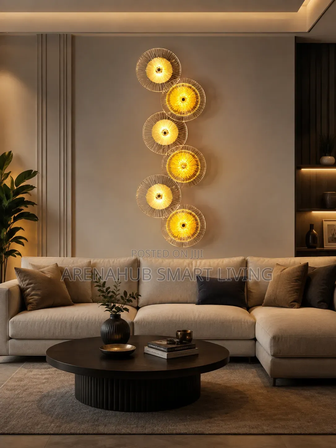 A82 Modern Round Crystal Wall Lamp Glass Free Combination for Living