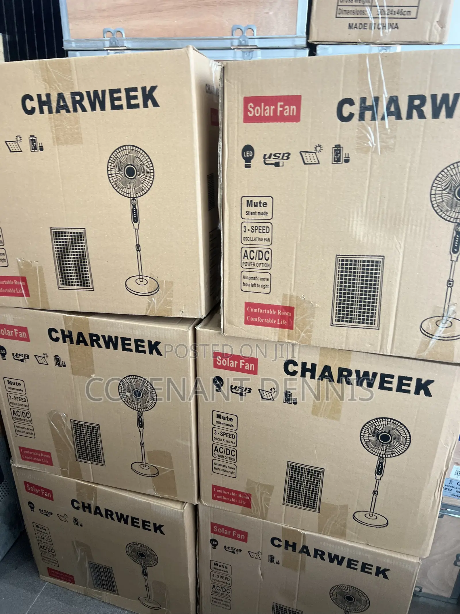 Solar Rechargeable Standing Fan