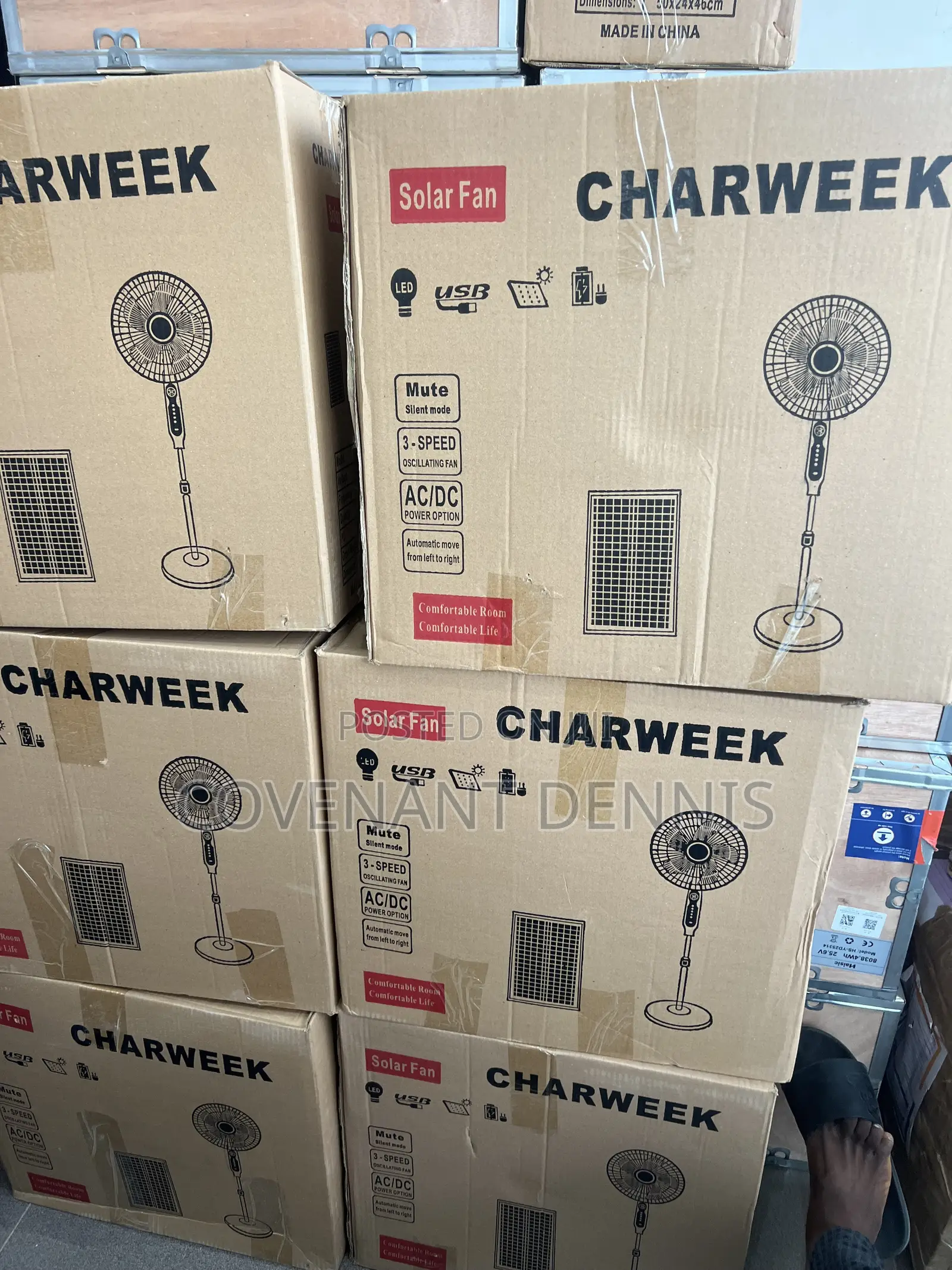 Solar Rechargeable Standing Fan