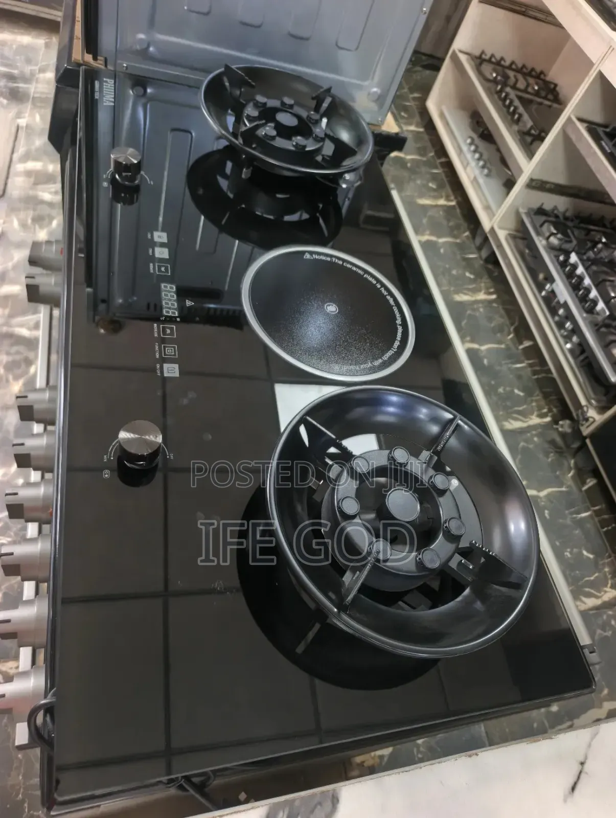 Original PHIIMA Built-in 2+1 Flips Up 45X90CM Automatic Gas Cooker HOB