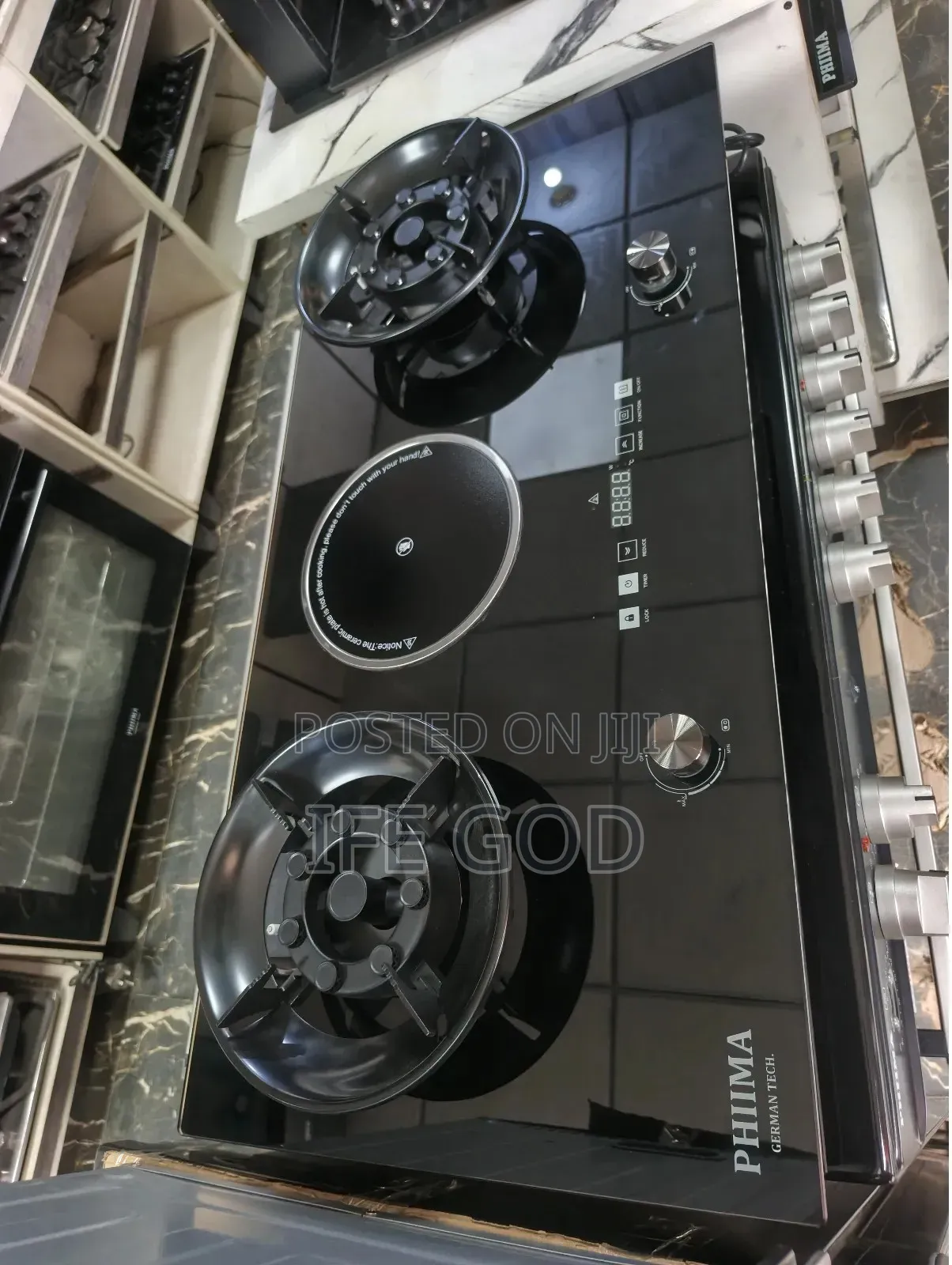 Original PHIIMA Built-in 2+1 Flips Up 45X90CM Automatic Gas Cooker HOB