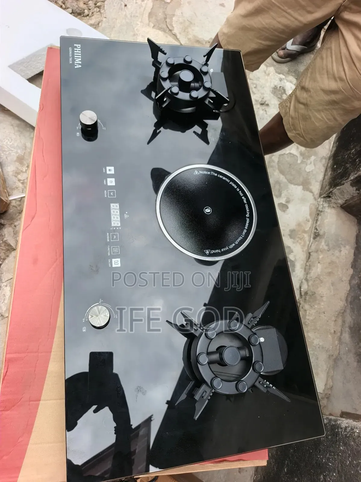 Original PHIIMA Built-in 2+1 Flips Up 45X90CM Automatic Gas Cooker HOB