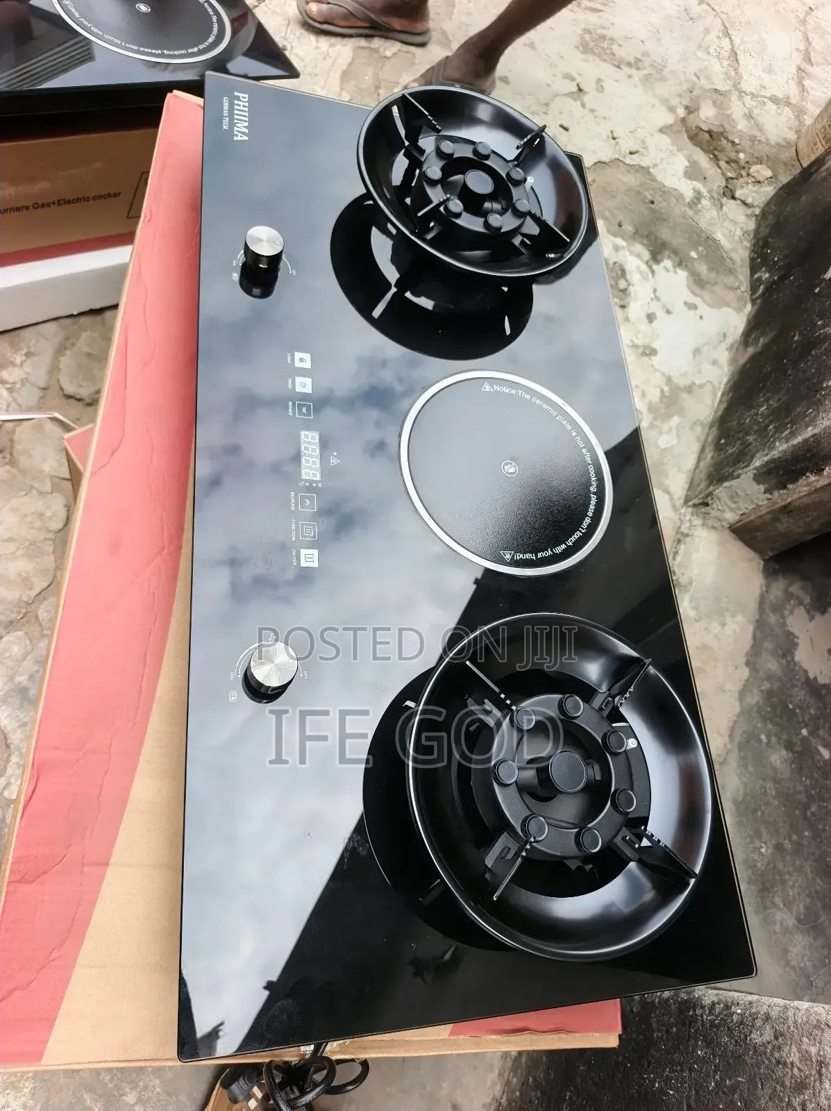 Original PHIIMA Built-in 2+1 Flips Up 45X90CM Automatic Gas Cooker HOB