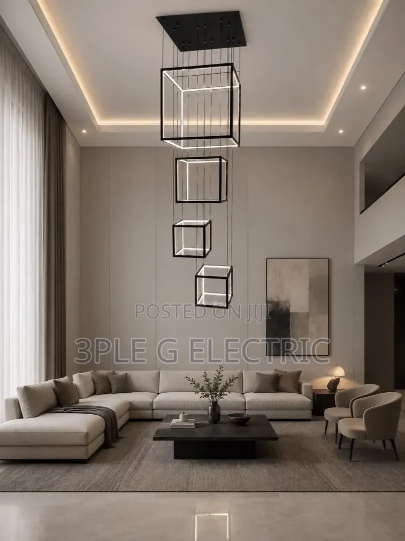 Cubed Shaped Void Chandelier