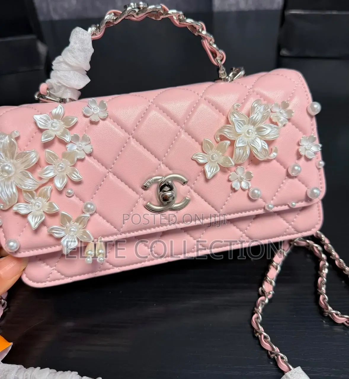 Luxe Chanel 3D Flower Peals Midi Size Bag Fully Boxed With Receipt