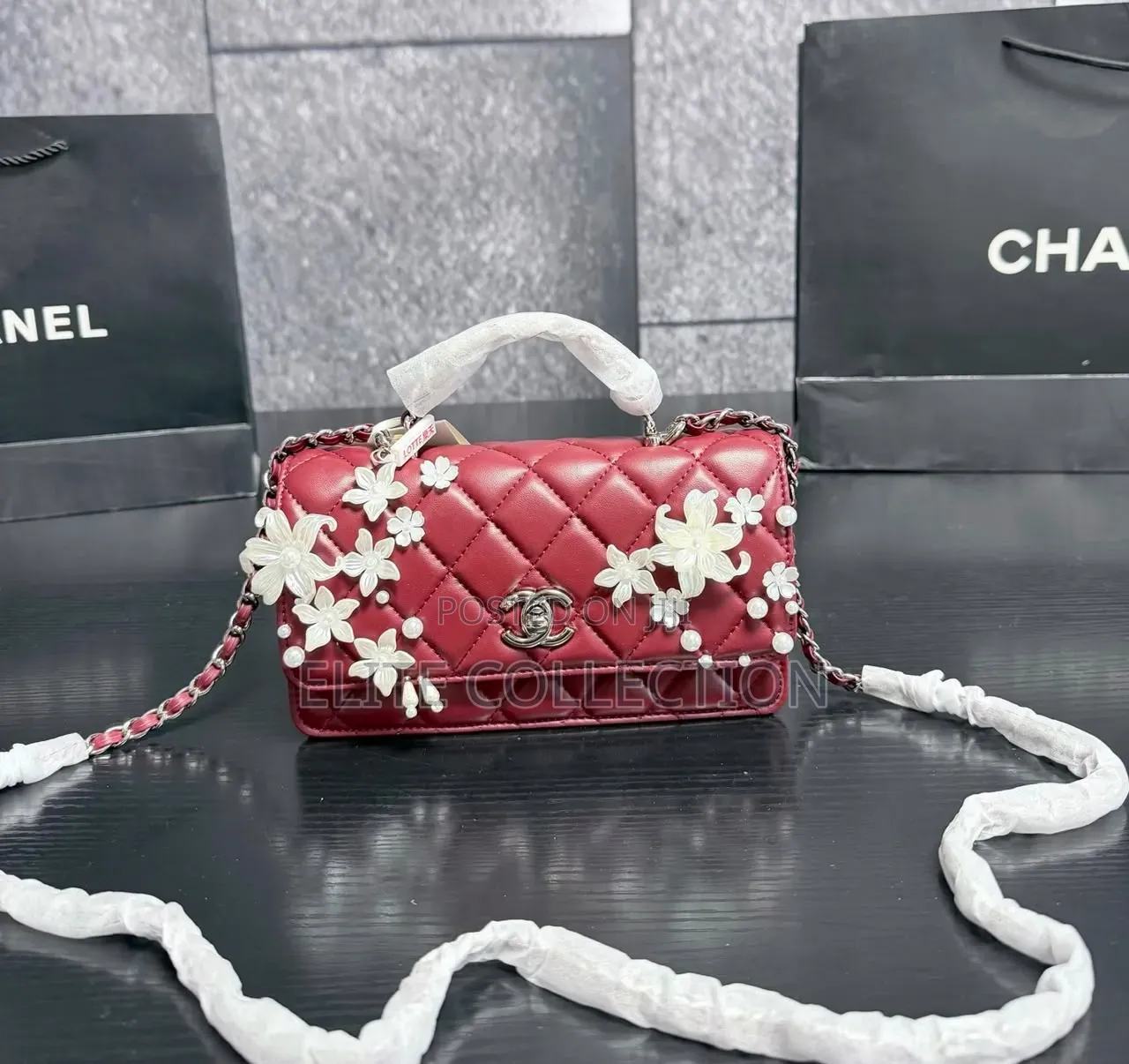 Luxe Chanel 3D Flower Peals Midi Size Bag Fully Boxed With Receipt