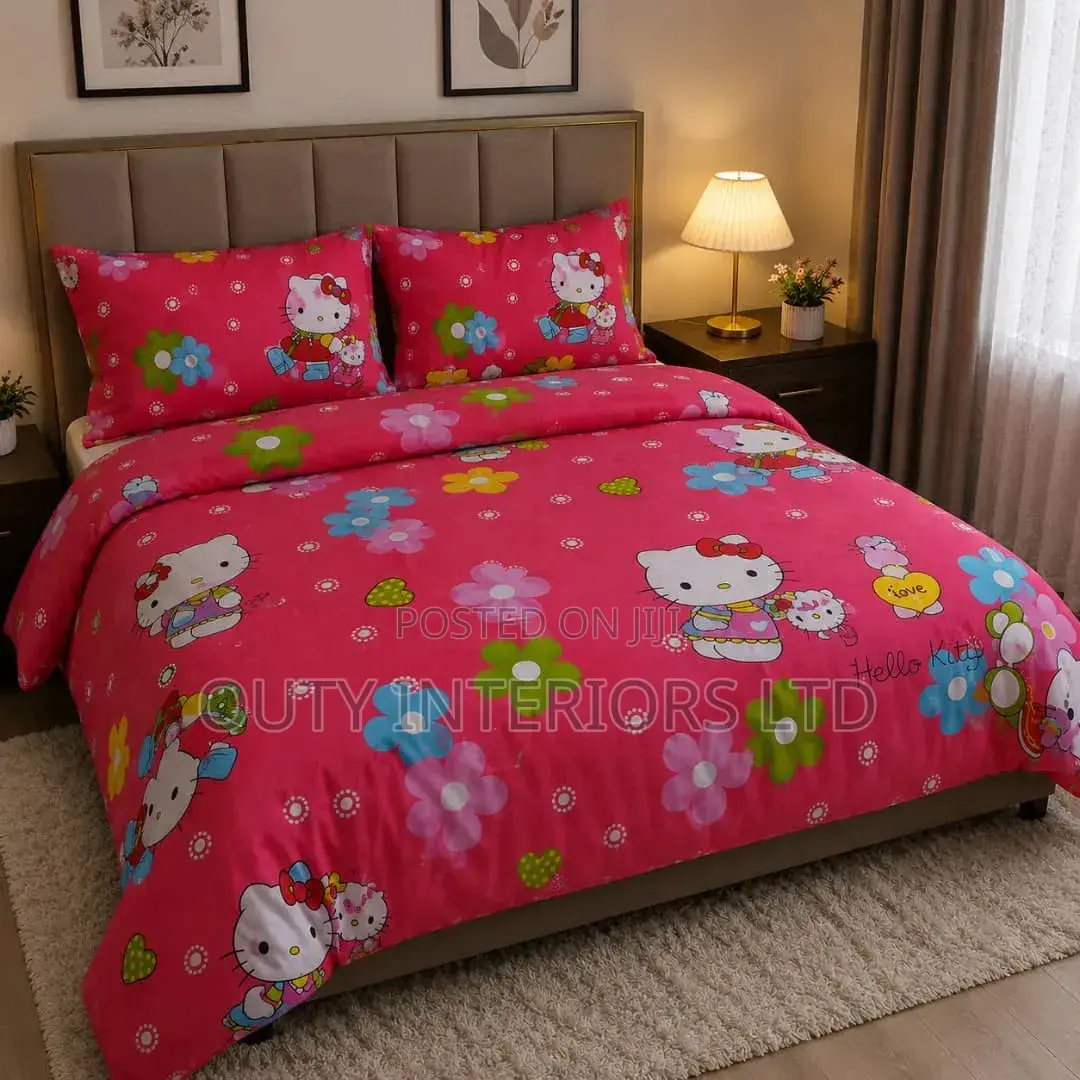 6 by 6 Complete Beddings Set (Bedsheets, 4 Pillowcases and Duvet)