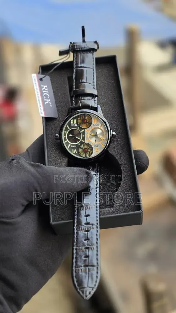 Rick Leather Dual Time Watch
