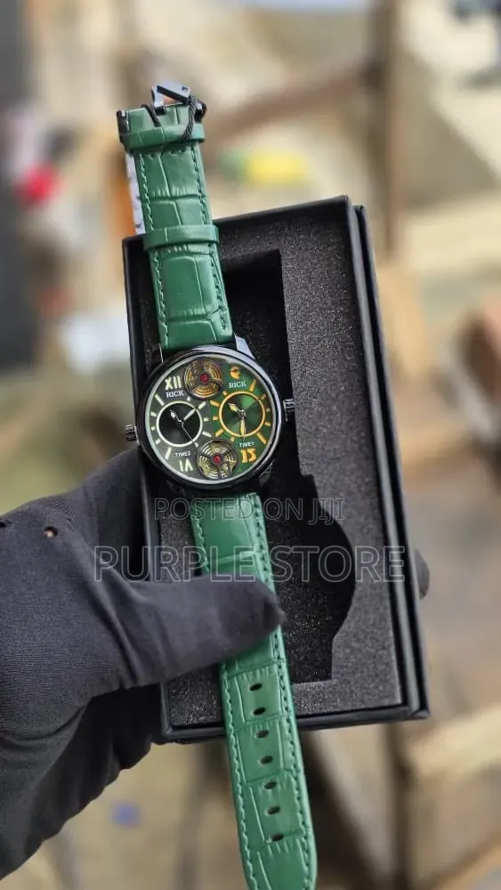 Rick Leather Dual Time Watch