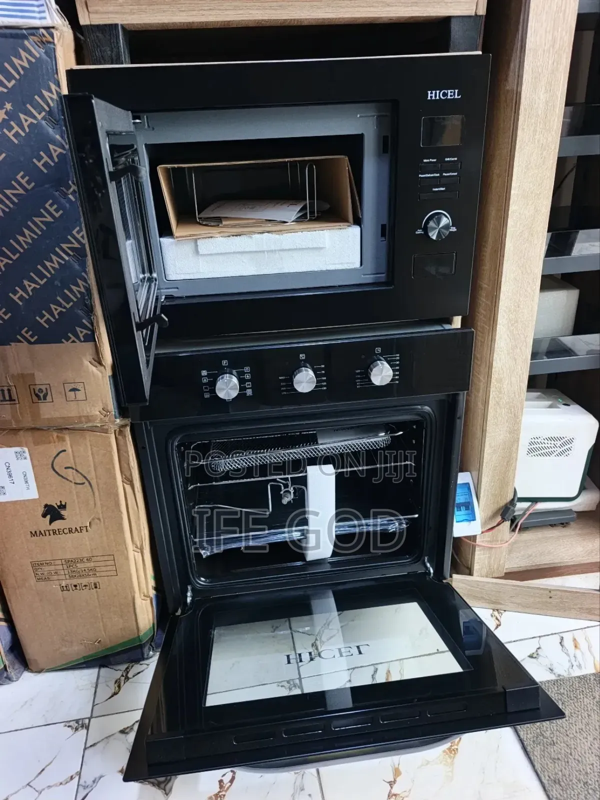 HICEL Built-in Gas & Electric Air Fryer Oven & Built-in Microwave 60CM