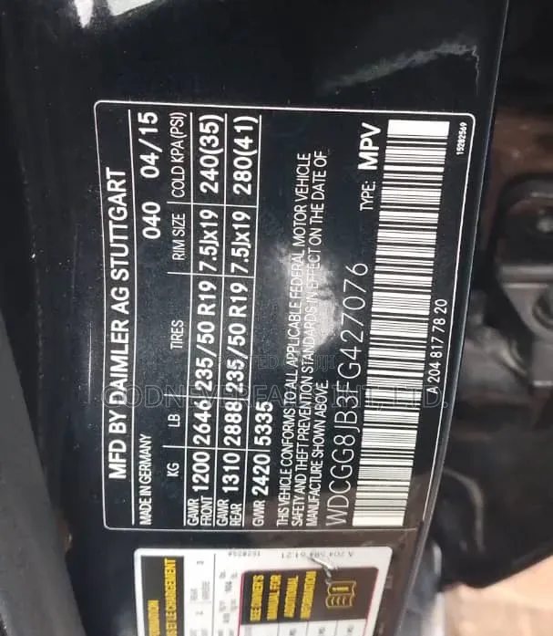 Mercedes-Benz GLK-Class 2015 Black