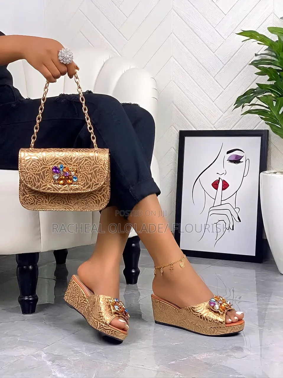 Quality Women Shoe and Purse