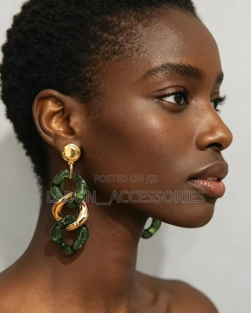Geometric Twist Pendant Earrings