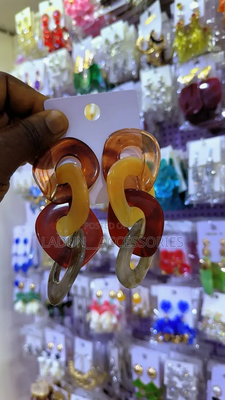 Geometric Twist Pendant Earrings
