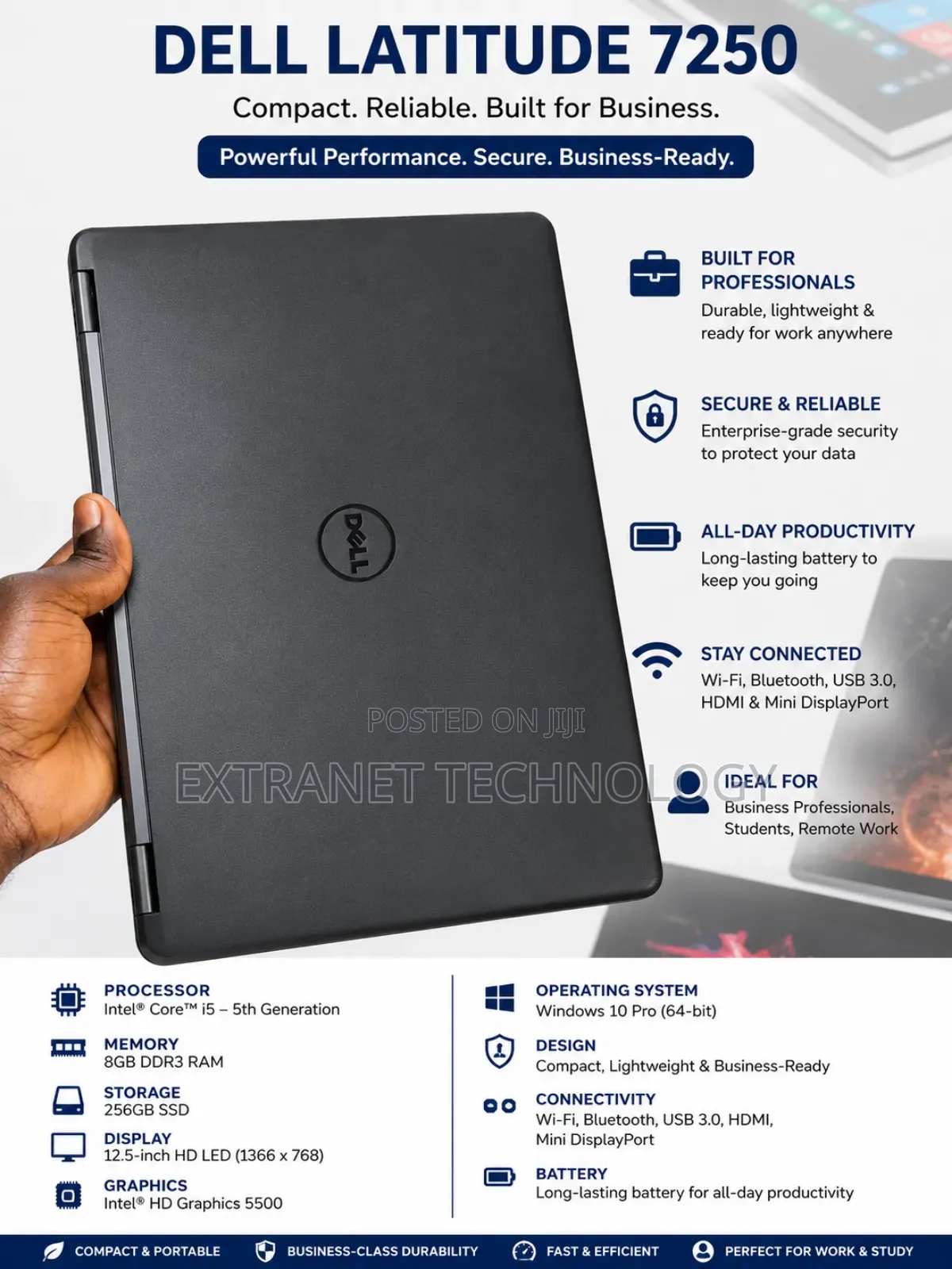 Laptop Dell Latitude 12 E7250 8GB Intel Core i5 SSD 256GB